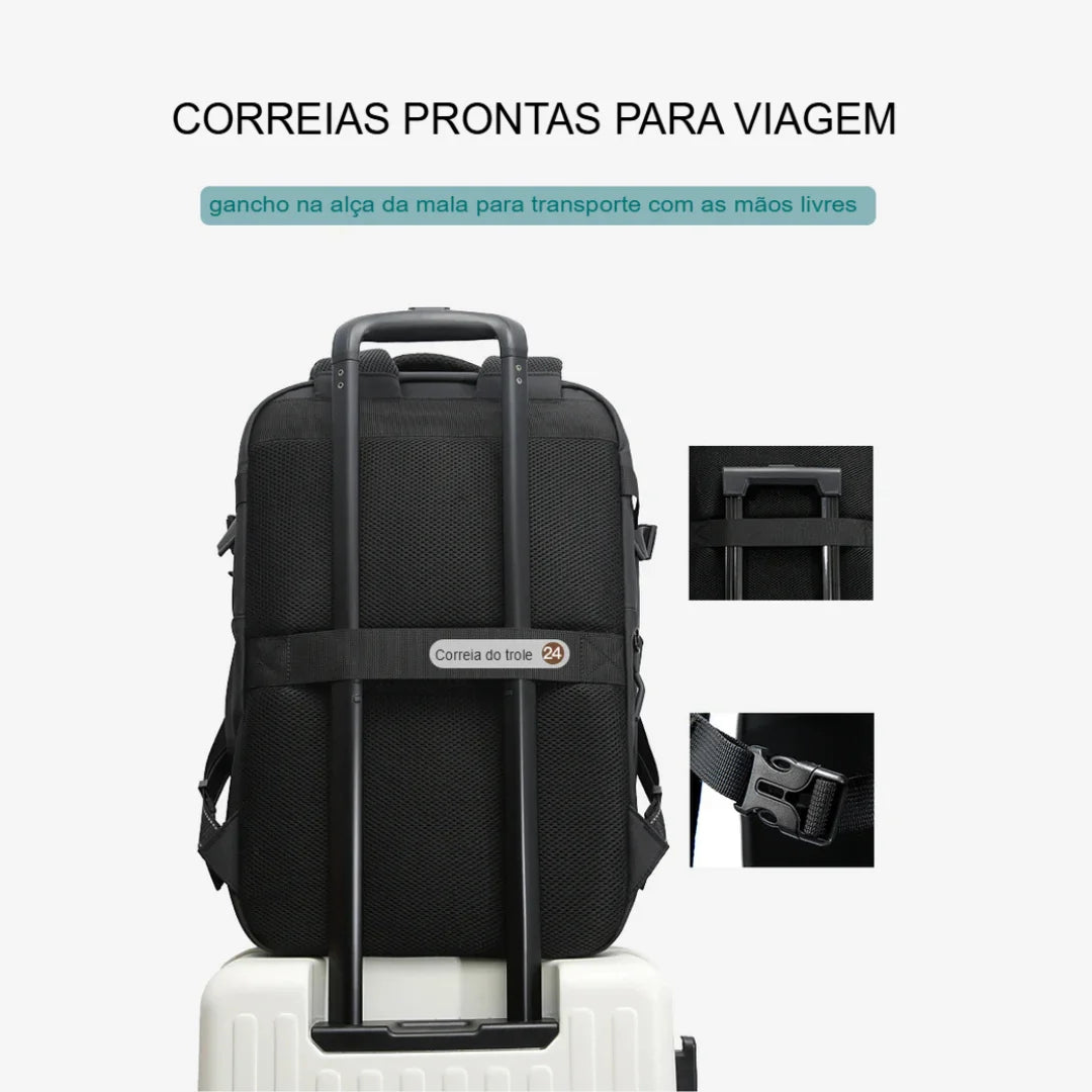 Mochila Executiva Antifurto Notebook Impermeável Braga