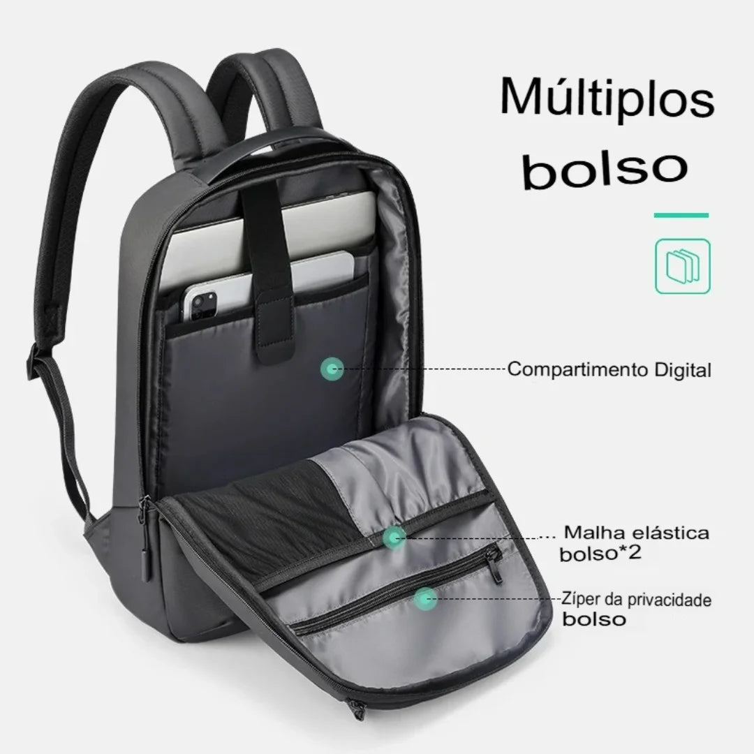 Mochila Executiva Minimalista Impermeável Lago