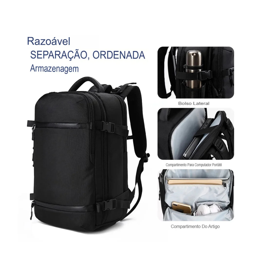 Mochila Executiva de Grande Capacidade Impermeável Viena