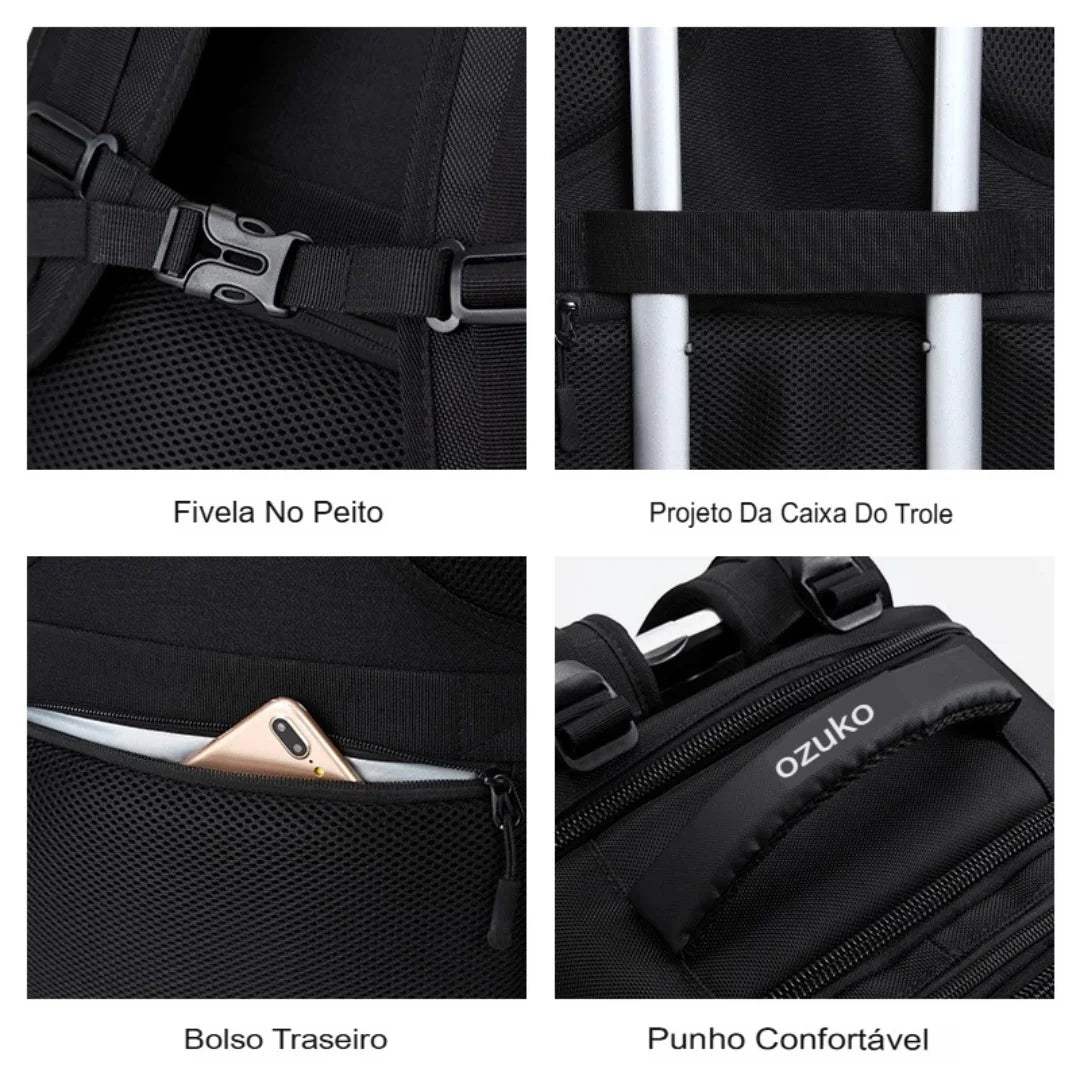 Mochila Executiva de Grande Capacidade Impermeável Viena