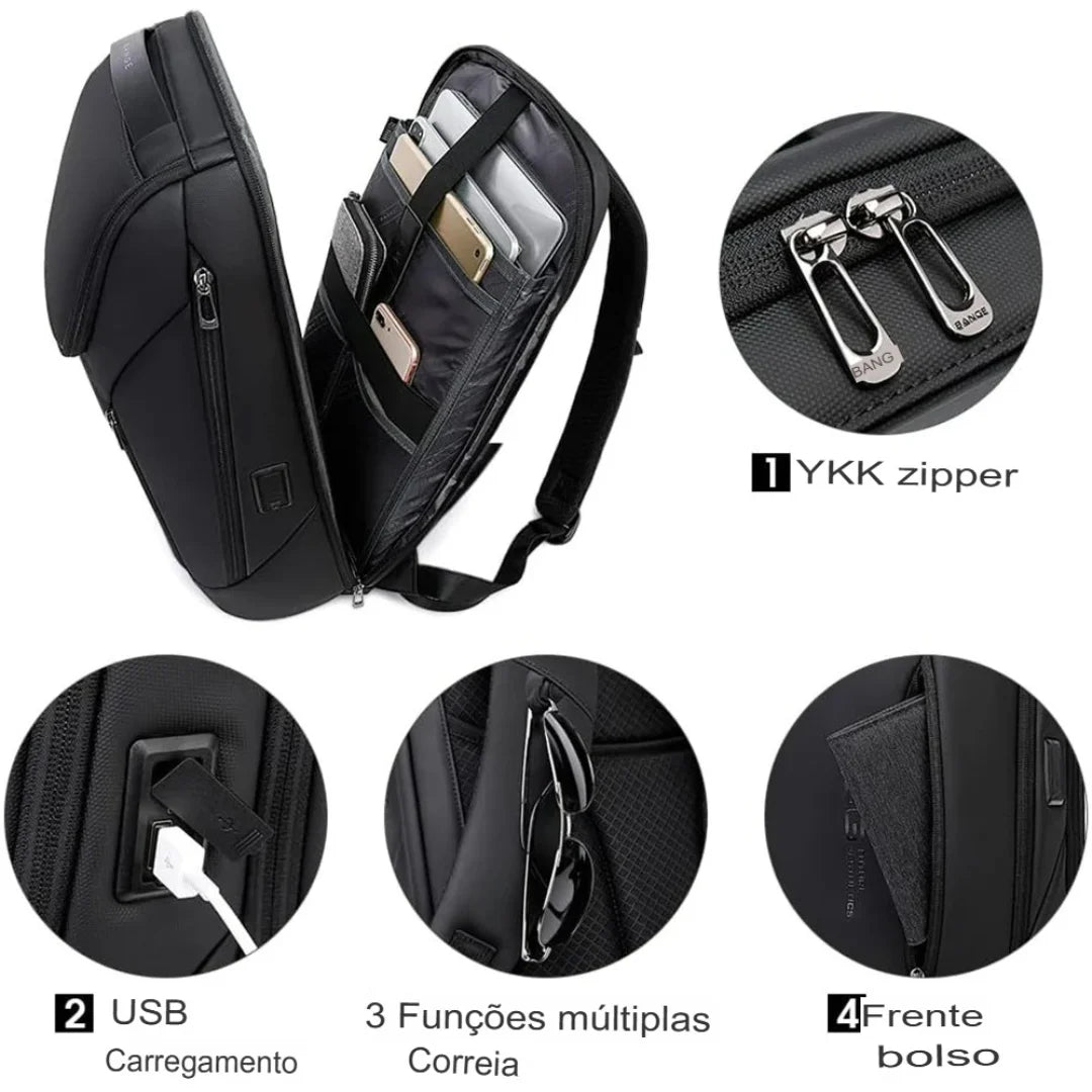 Mochila Para Notebook e Viagem Porta USB Meridian