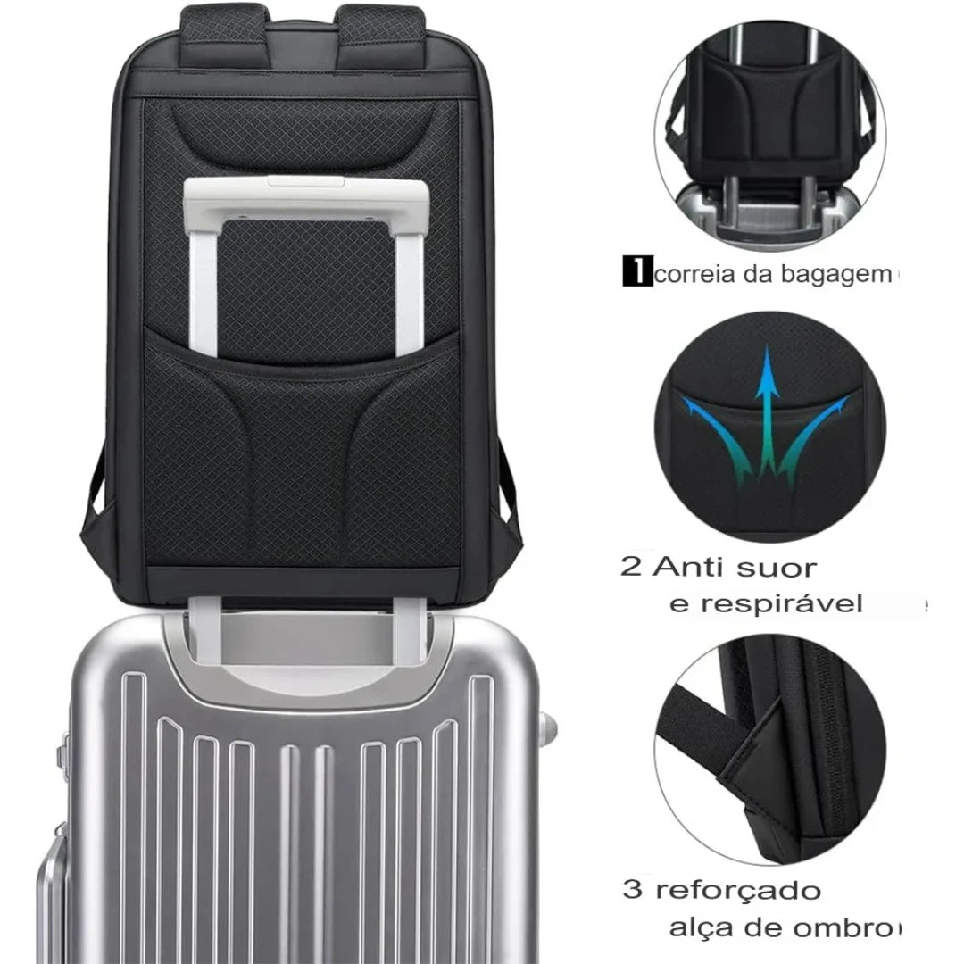 Mochila Para Notebook e Viagem Porta USB Meridian