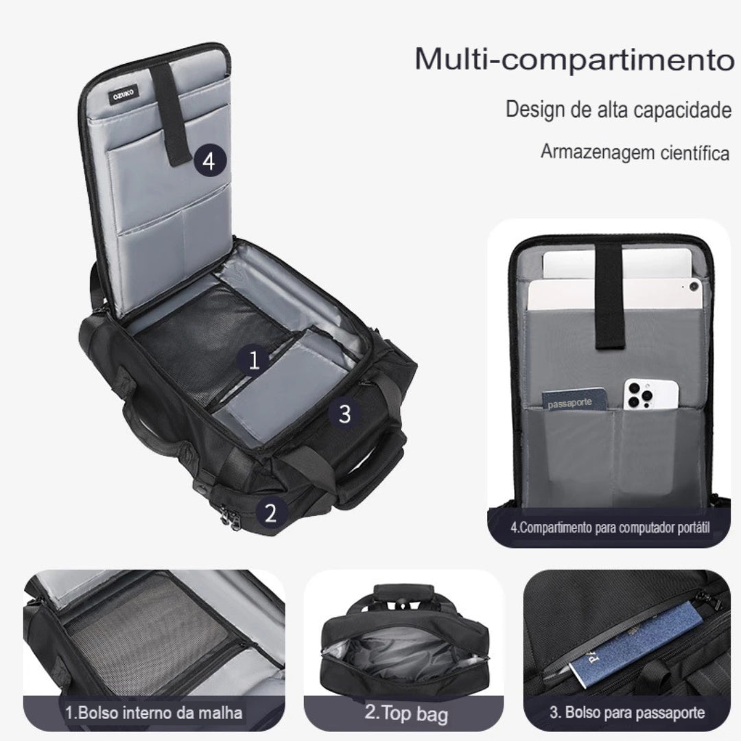 Mochila Para Notebook e Viagem Executiva Antifurto Axis