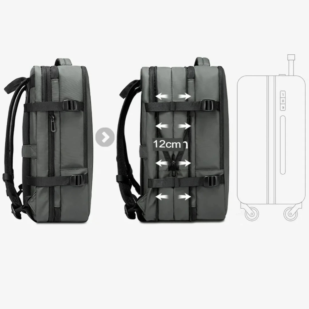 Mochila para Viagem Expansível Impermeável Milão