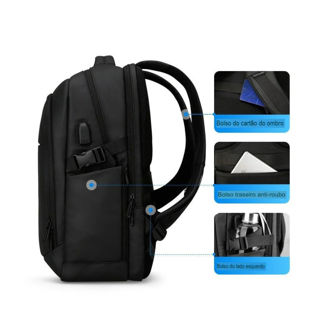 Mochila para Viagem Impermeável Espaçosa Lume