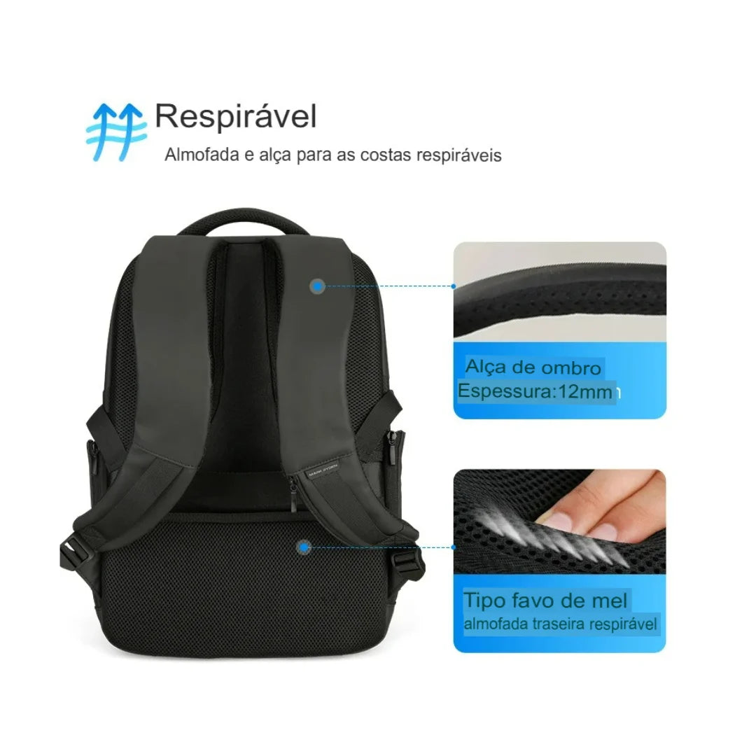 Mochila para Viagem Impermeável Espaçosa Lume