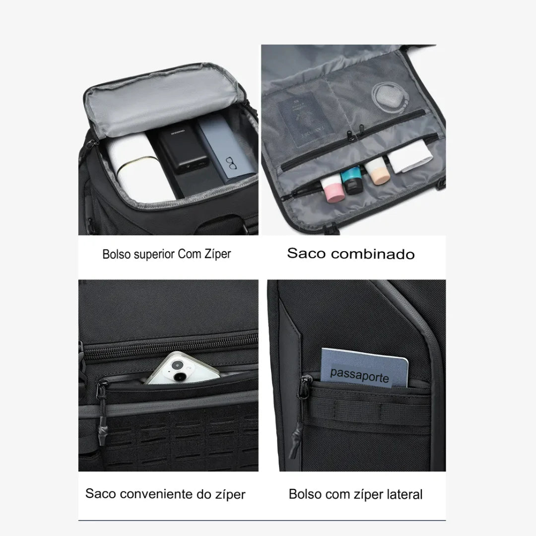 Mochila para Viagem Impermeável de Grande Capacidade Drake