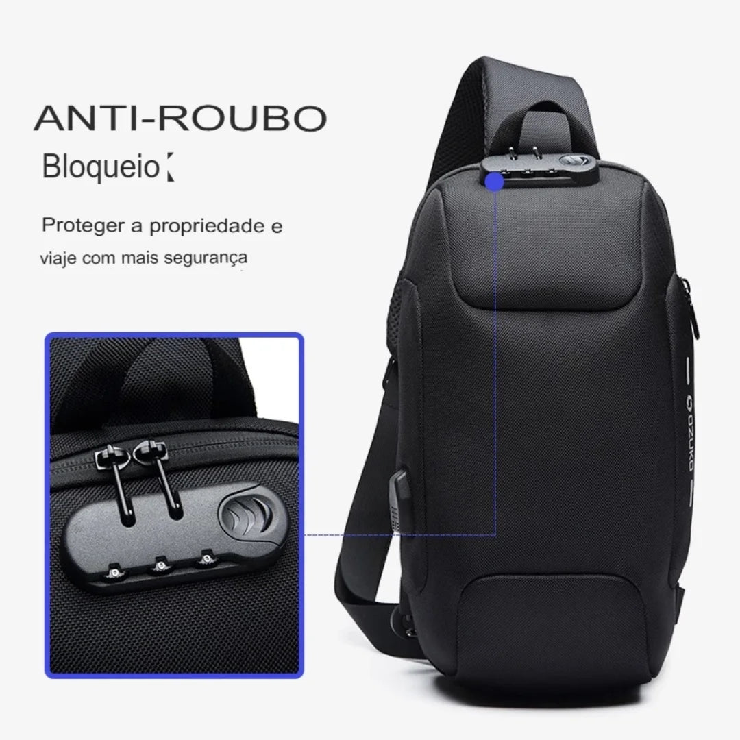 Shoulder Bag Antifurto Impermeável Porta USB Lorca