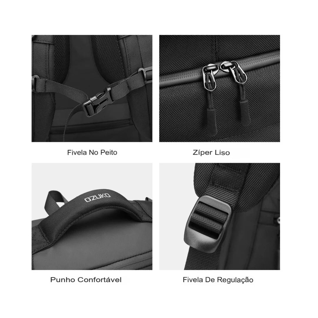 Mochila Executiva Antifurto Impermeável USB Angers