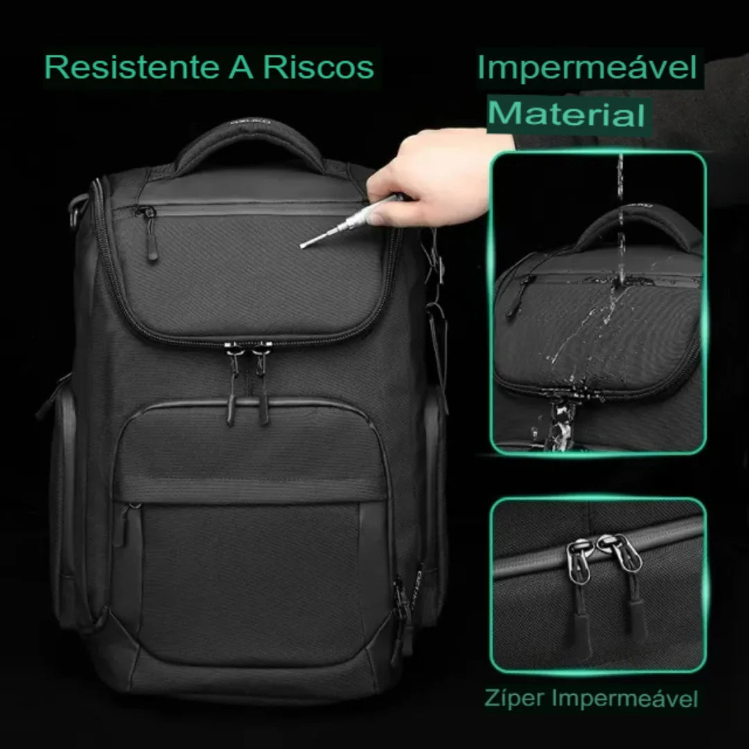 Mochila Executiva Antifurto Impermeável USB Angers