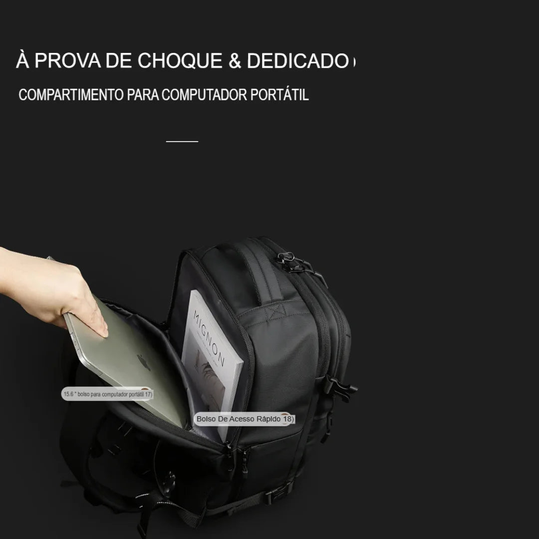 Mochila Executiva Antifurto Notebook Impermeável Braga