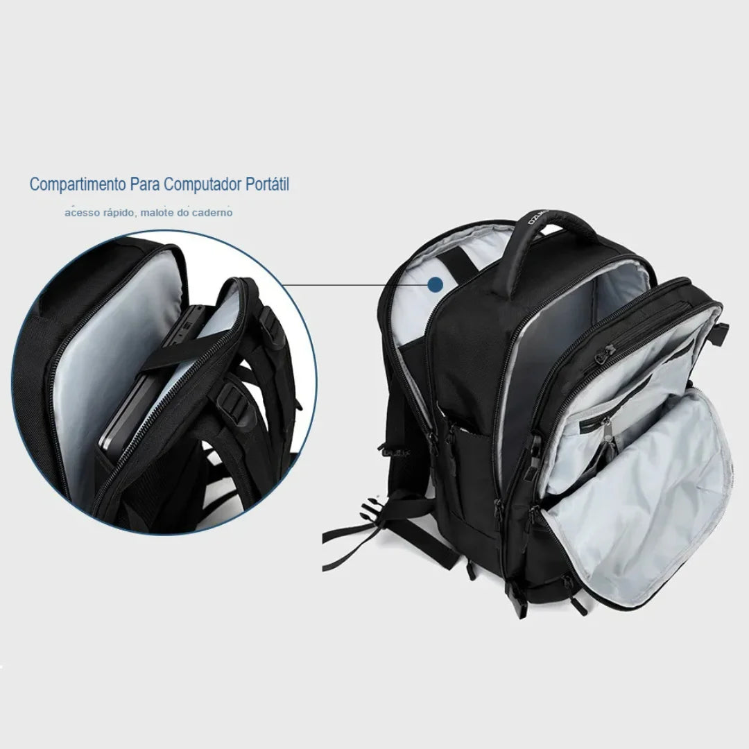 Mochila Executiva de Grande Capacidade Impermeável Viena