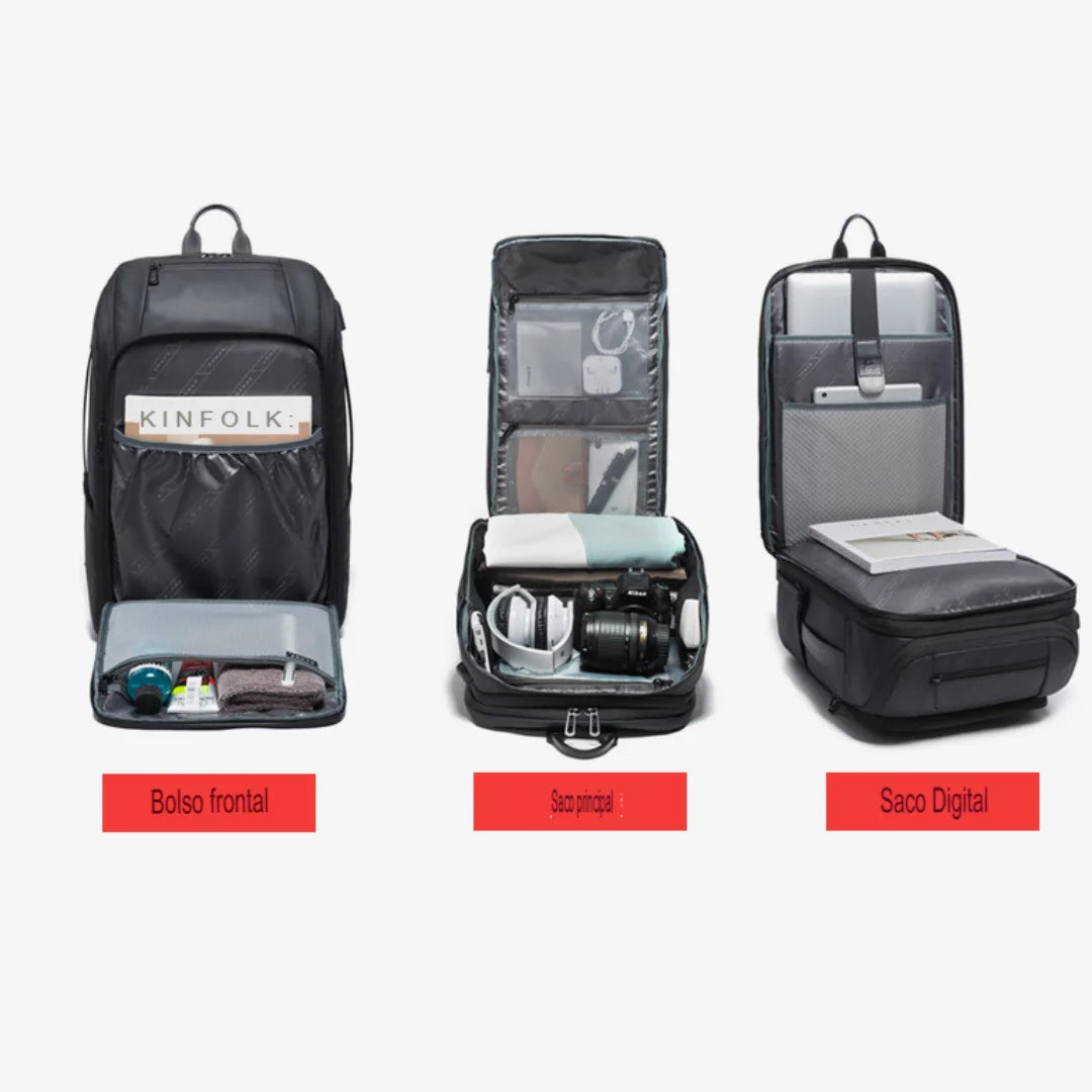 Mochila Executiva e Viagem Expansível USB Verona