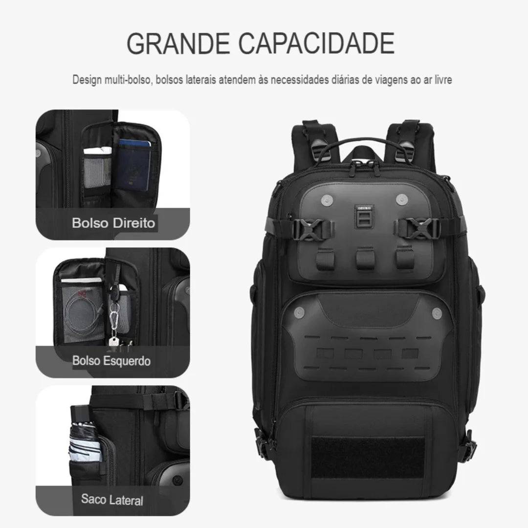 Mochila para Viagem Impermeável com Sistema Molle Bristol
