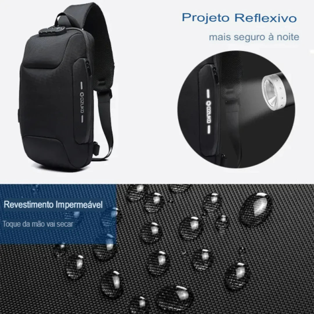Shoulder Bag Antifurto Impermeável Porta USB Lorca