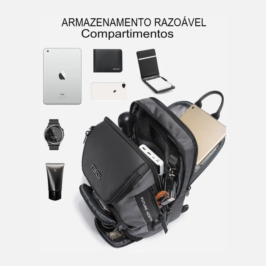 Shoulder Bag Antifurto Porta USB Berlim