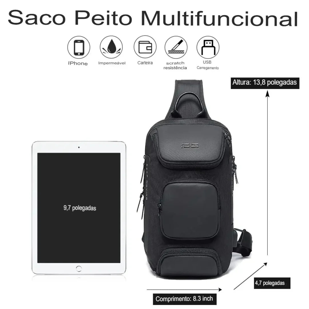 Shoulder Bag Antifurto Porta USB Berlim