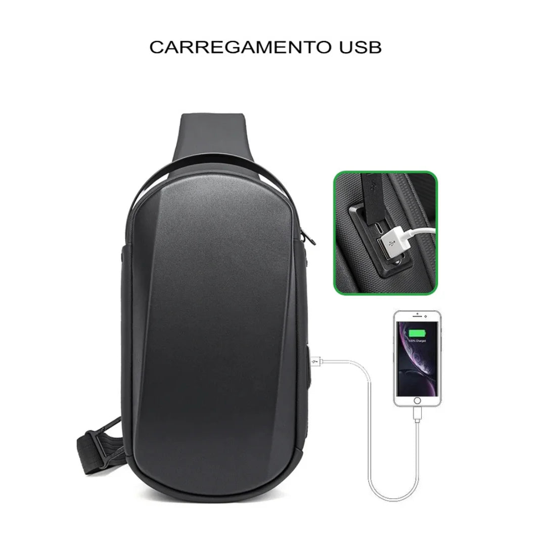 Shoulder Bag Impermeável Rígida e Futurista Bilbao