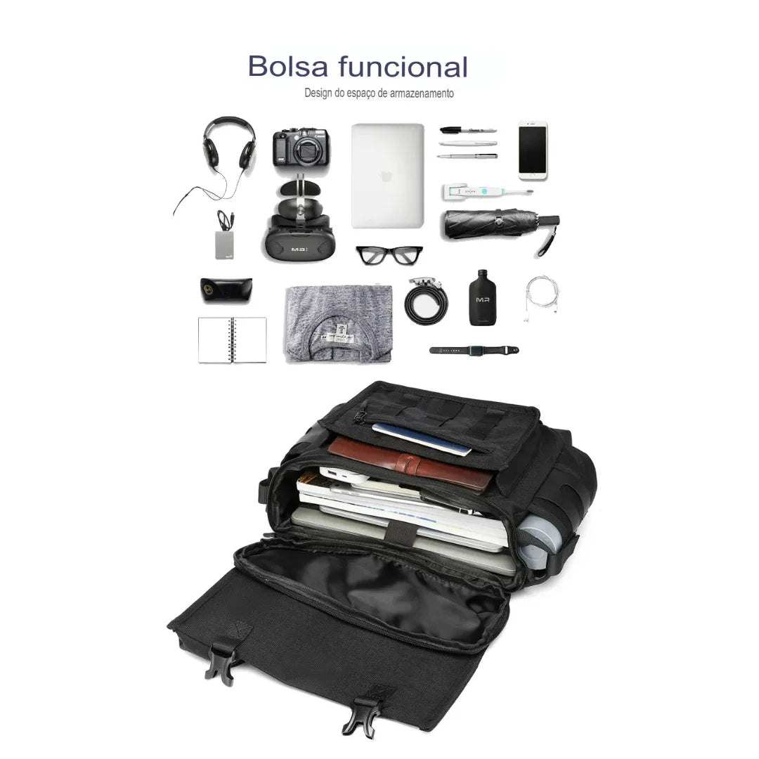Shoulder Bag Mensageiro Funcional Impermeável Cannes
