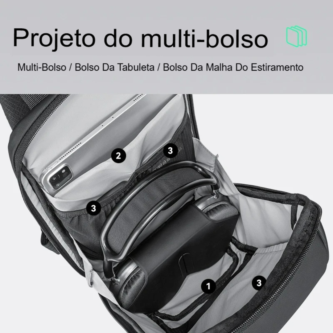 Shoulder Bag Viagem Urbana Impermeável Lusa