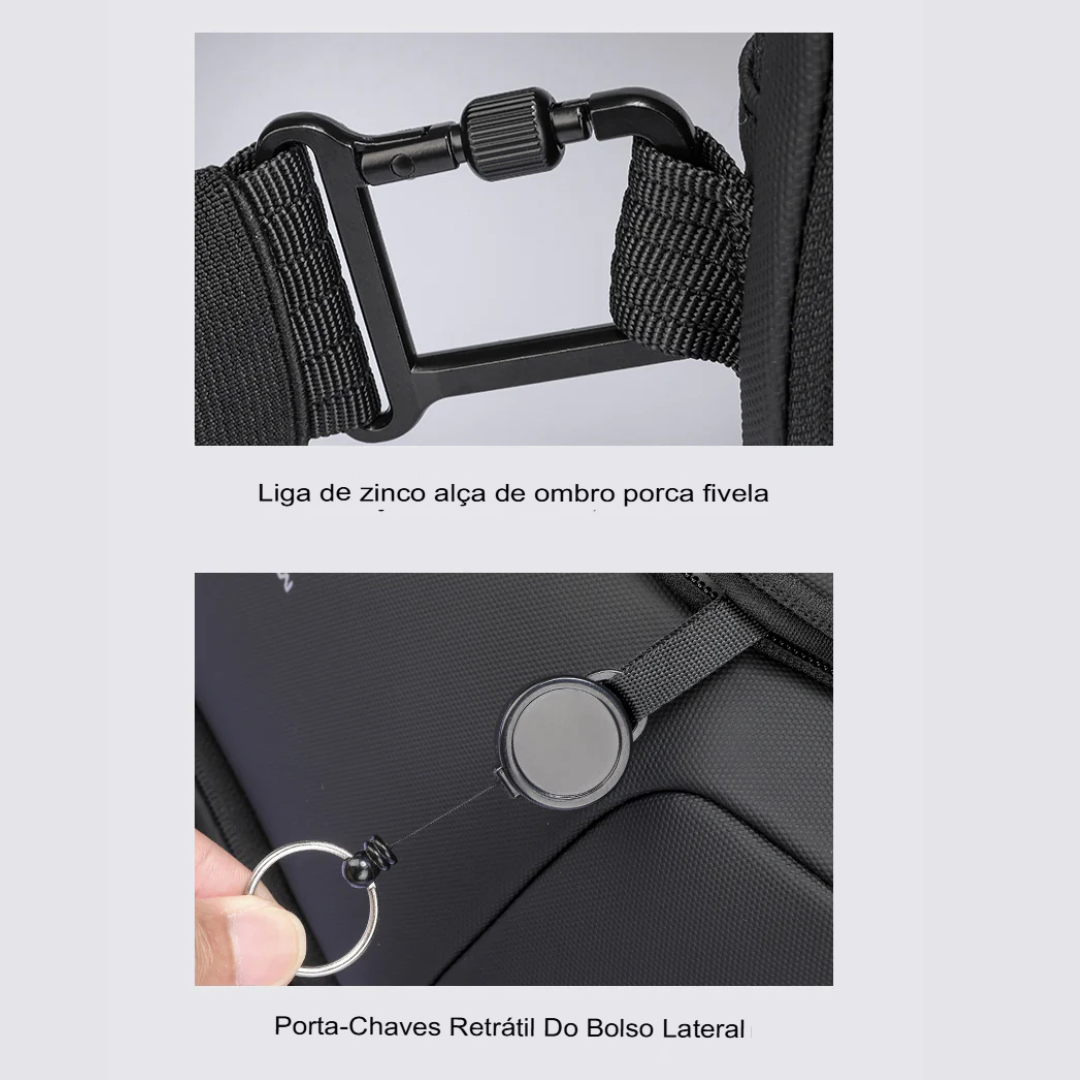 Shoulder Bag Viagem Urbana Impermeável Lusa